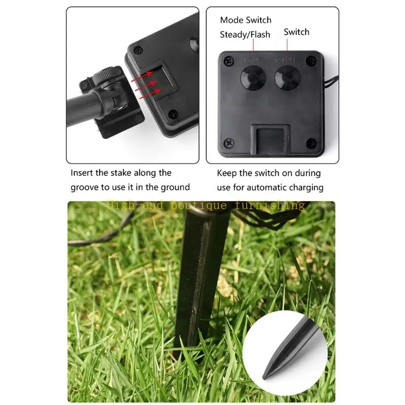 L9NB Solar Stake Figurine Lights with Stake for Outdoor Yard Halloween Display Set