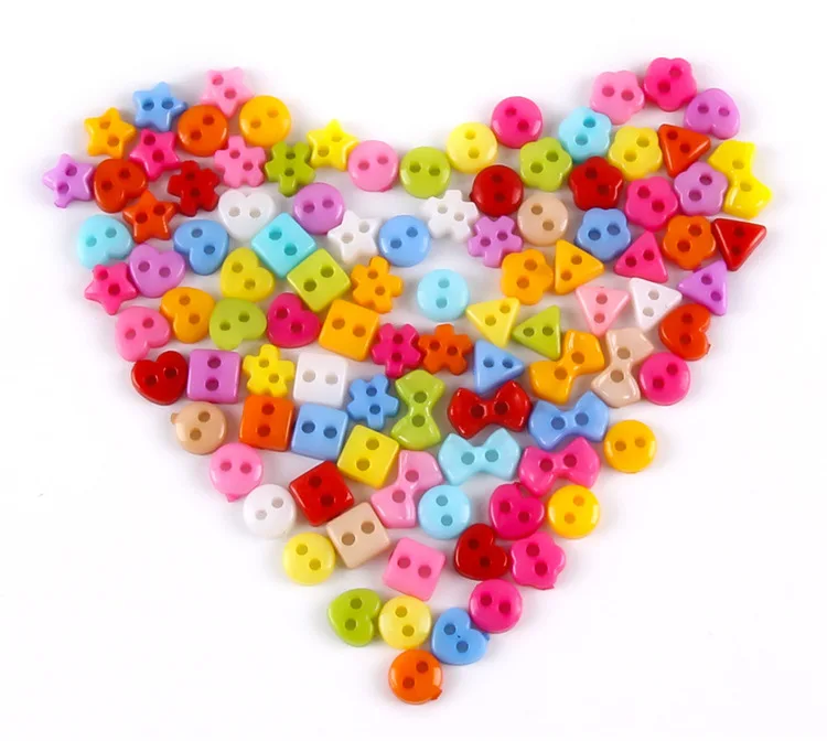 300pcs 6mm Beautiful Mini Tiny Resin Button Sewing kid\'s apparel toy doll Decorative DIY Scrapbooking