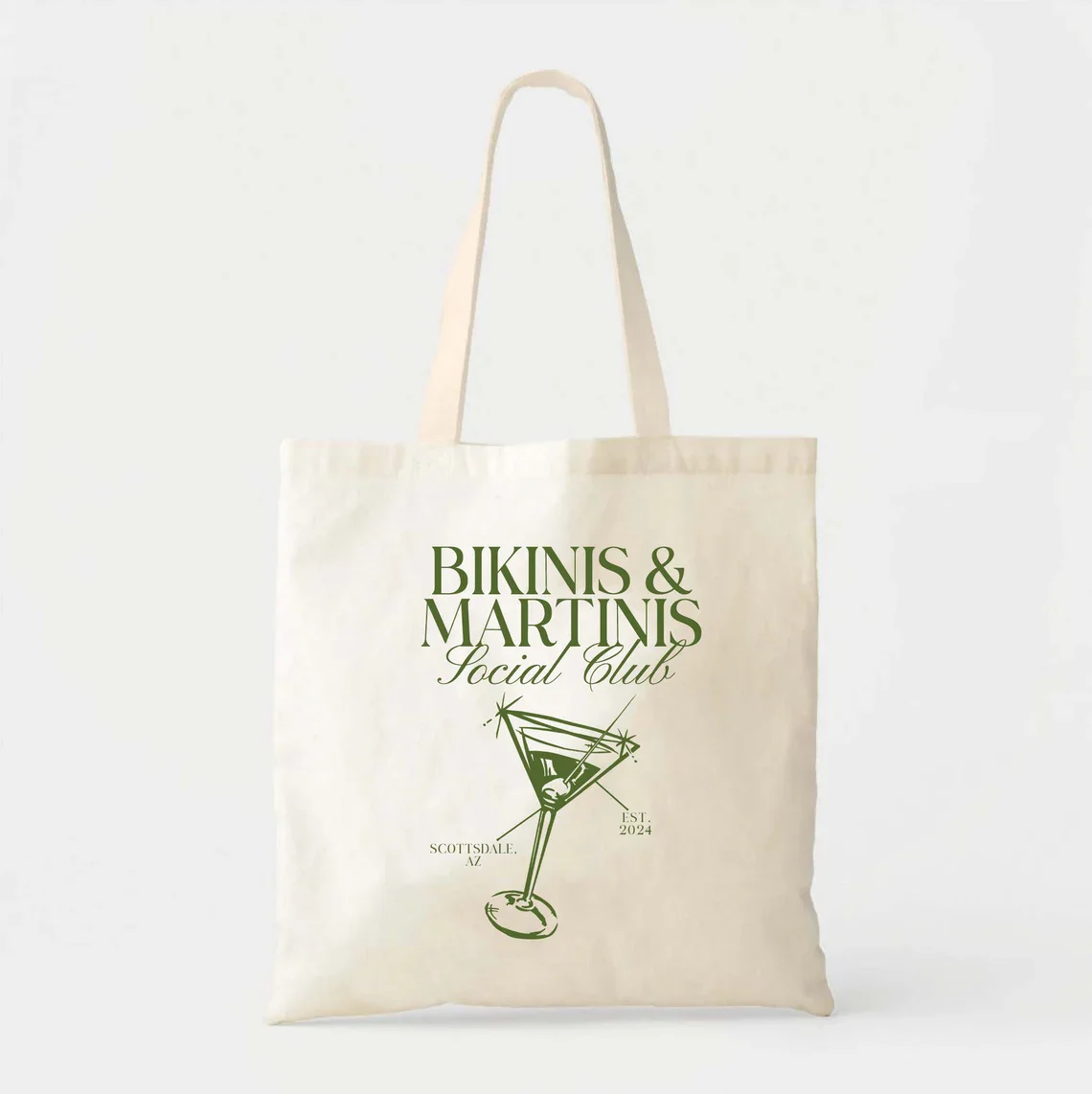 Bikinis And Martinis Tote - Pool Bachelorette - Hangover Kit Bag - Bachelorette Tote - Martini Tote - Martini Bachelorette - Ret