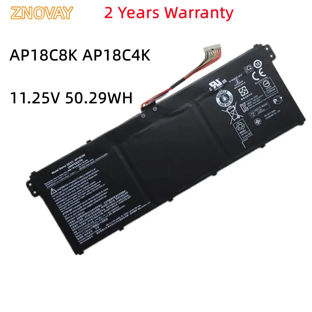 

ZNOVAY AP18C8K AP18C4K 11.25V 4471mAh Laptop Battery For Acer Aspire 5 A515-43-R057 R4MG R6F6 R6WW A515-44 R7NU R5UZ KT00304012