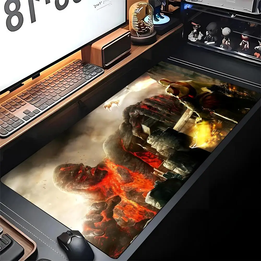 

Gaming God Of War Mouse Pad Edge Big Gaming Locking Computer Trend Gamer Large Rubber Art Mousepad Laptop Desk Mat