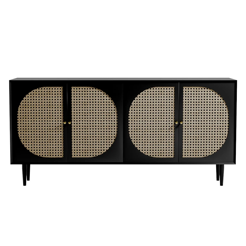 

Dining cabinet Solid wood simple modern rattan living room storage TV cabinet entrance