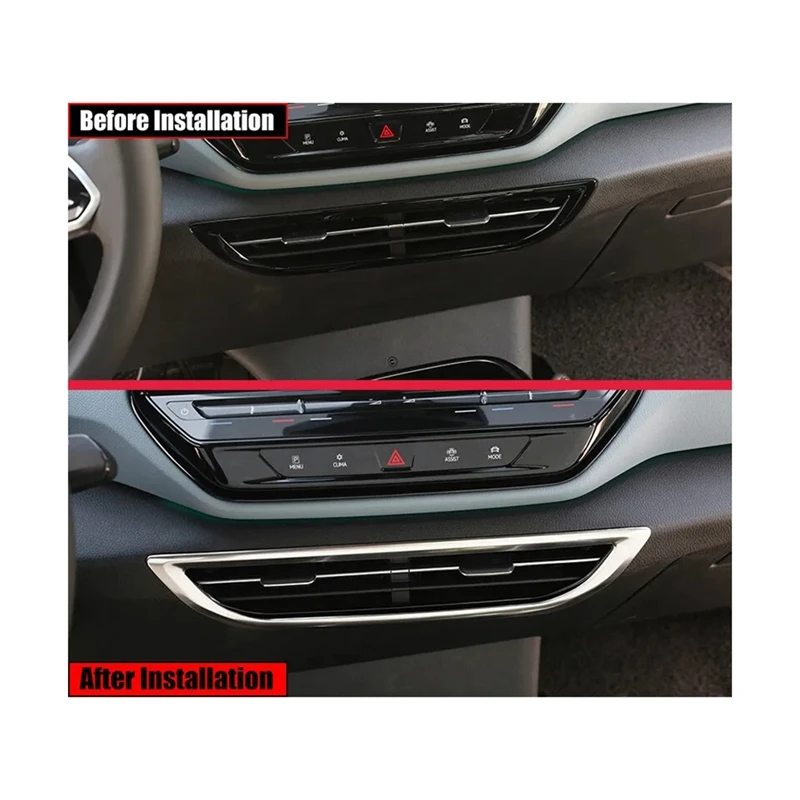 غطاء فتحة تهوية مكيف الهواء بجهاز تحكم مركزي للسيارة ، إطار تشذيب لمنفذ VW ID.4 ID4-من ملحقات استبدال السيارة الداخلية