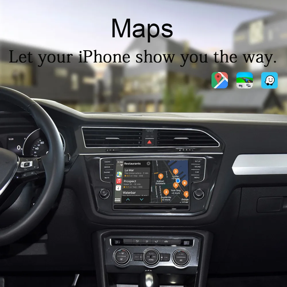 Módulo de tela atualizado para Carplay, Upgrade, VW Golf 7, Tiguan, Lamando, Magotan, Passat, Teramont com MIB1, MIB2, Original