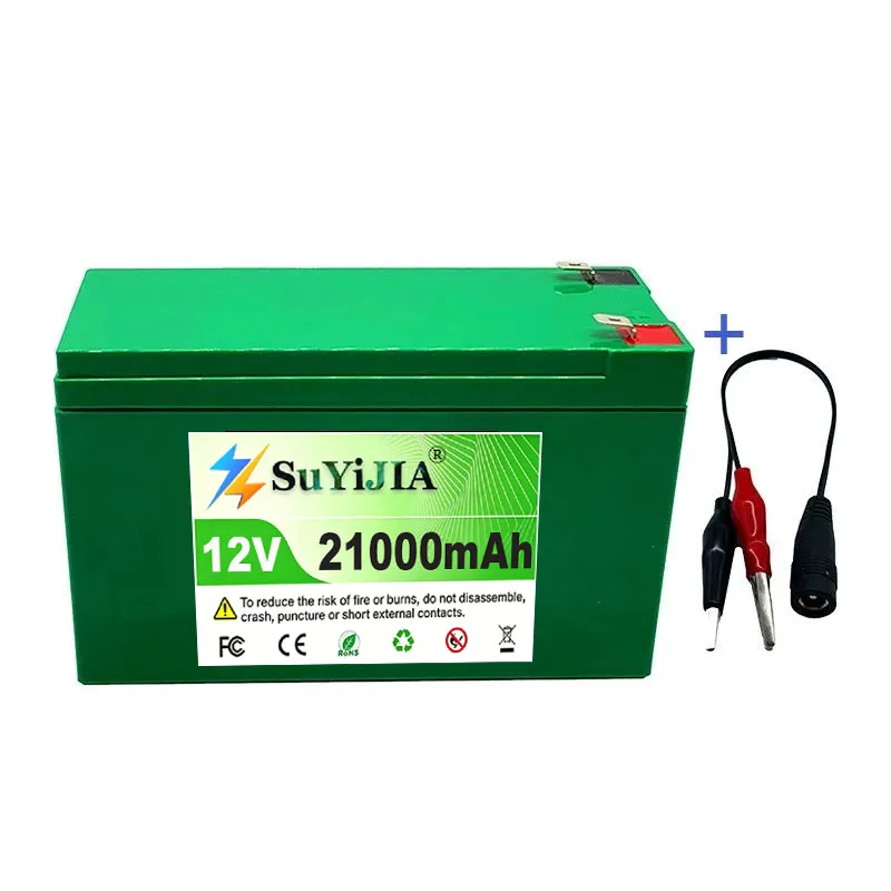 18650 Lithium Battery Pack 3S7P 12V 21Ah Rechargeable Battery for Solar Energy Electric Vehicle Battery with 12.6v 3A Charger