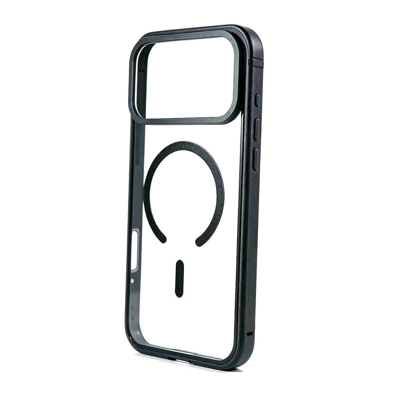 Metal Bumper Camera Ring Clear PC Case For iPhone 18Pro 18 17 Pro Max Alloy Frame Heavy Duty Transparent For Magsafe Back Cover