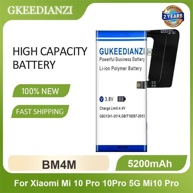 

Battery For Xiaomi Mi 10 Mi10 xiaomi10 Pro 10Pro Ultra 10T Lite 5G xiaomi10 BM4M BM4N BM4R BM4V BM4W High Capacity