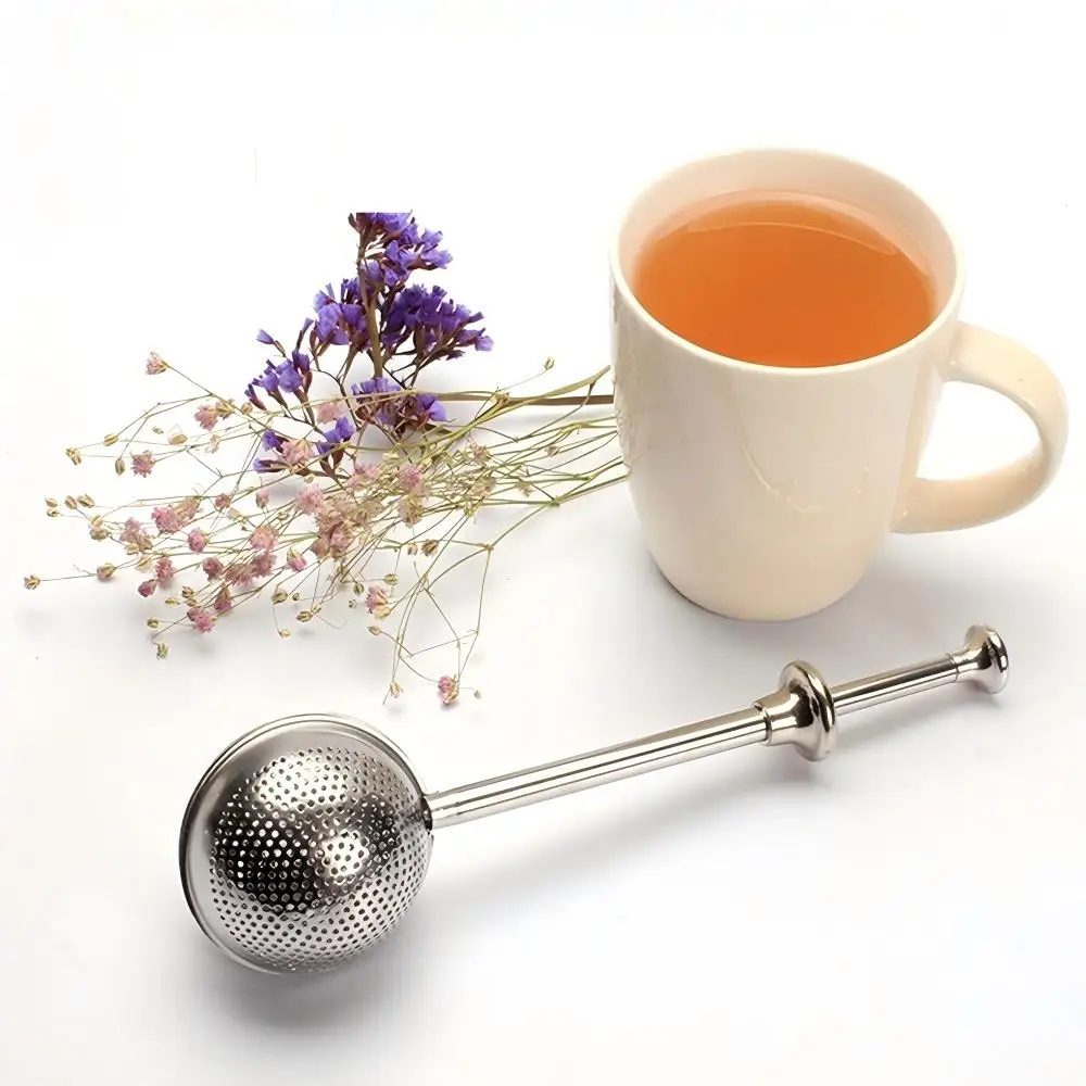 

Stainless Steel Long-Handle Tea Strainers Premium Tea Infuser Filter,Reusable Tea Strainers Stainless Steel Tea Seasoning Ball