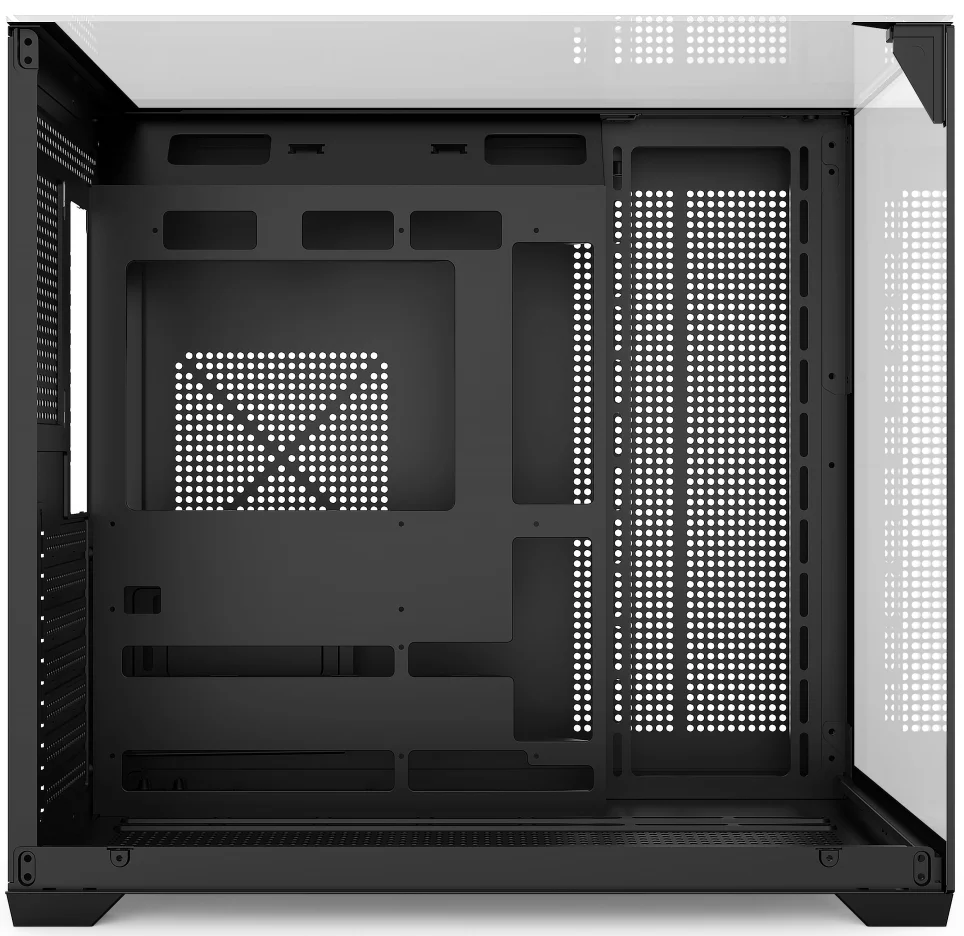 Mid Tower ATX Gaming Computer Case Model 285B, Sea View Design, Dual Tempered Glass Side Panel, RGB Cooling Fan Supported
