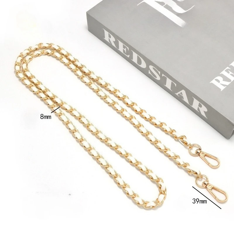 3pcs 120cm Bag Chain Shoulder Strap Single Crossbody Metal Strap Small  Pu Wear Leather Chain Shoulder Strap Chain Accessories