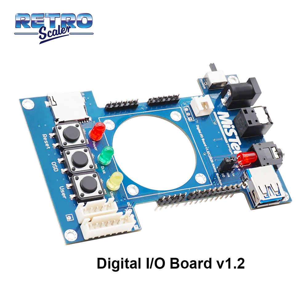 

RetroScaler Digital I/O Board v1.2(c) Alexey Melnikov Support SNAC/ 256MB RAM MisterFPGA System/PSX Core