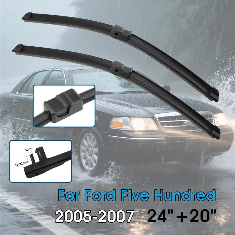 

Car Wiper Blades 24"+20" For Ford Five Hundred 2005-2007 Windshield Windscreen Front Window Blades Car Accessories