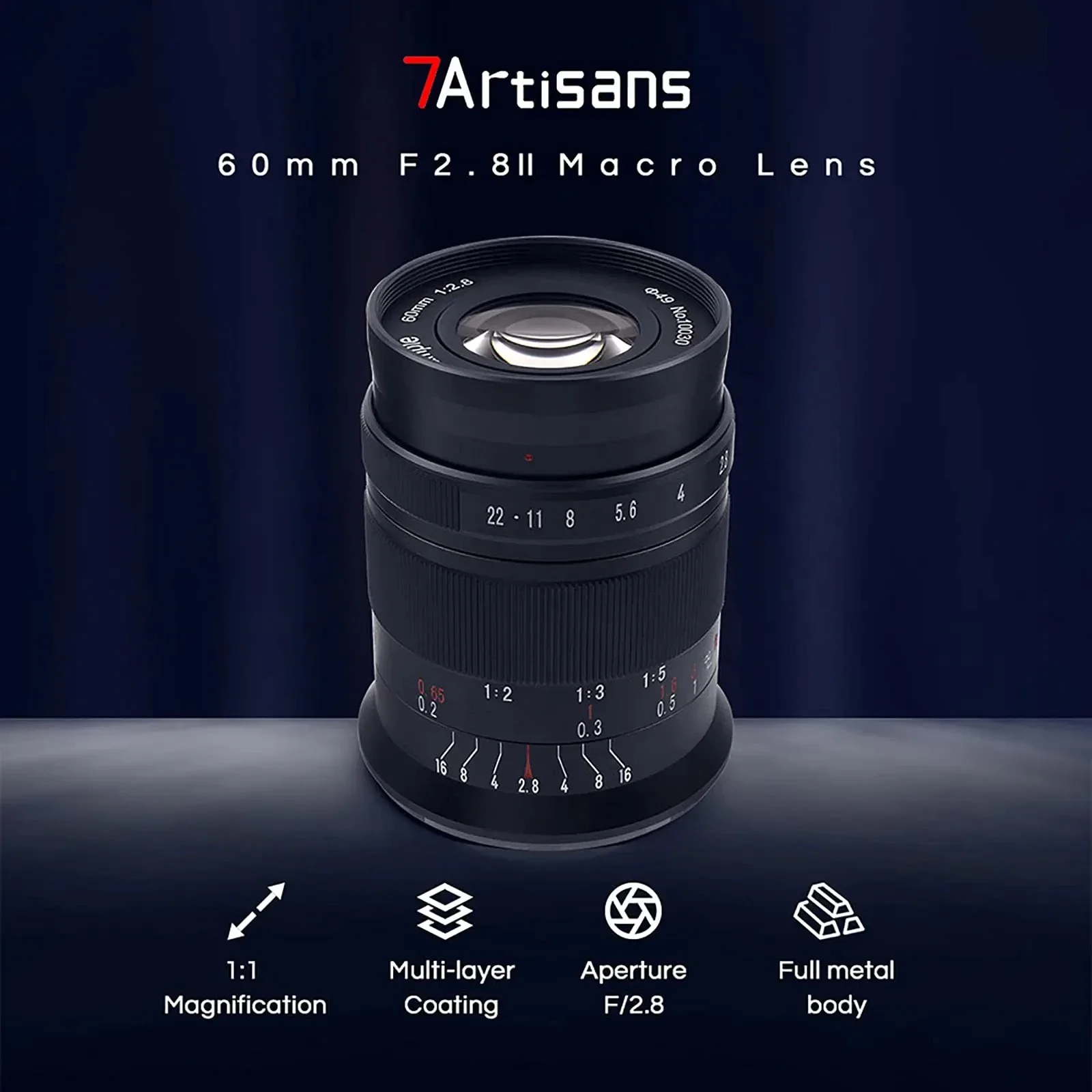 

NEW 7artisans 60mm F2.8 Mark II APS-C Macro Lens for E ZVE10 Nikon Z Z6II Fuji XF EF-M M50 7artisans 60mm F2.8