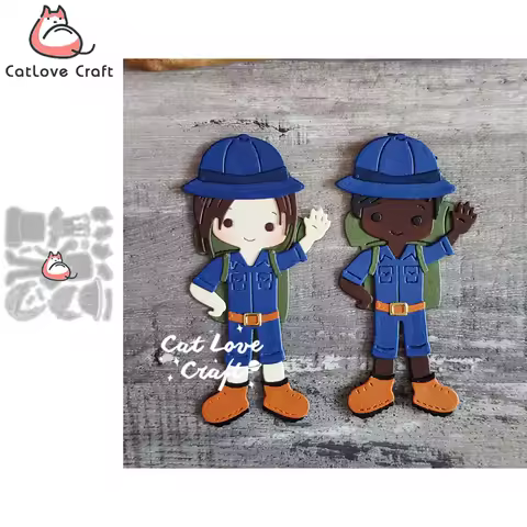 Catlove Backpack Outdoor Safari Boy Girl Metal Cutting Dies Scrapbooking Stencil Die Cuts Card Making Craft Embossing New 2023