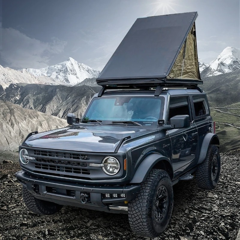 

Universal roof tent triangular tent, hard shell aluminum alloy automatic folding