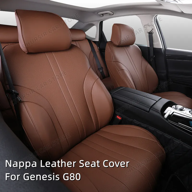 

For Hyundai Genesis G80 Car Seat Cover Full Surround Customized Cushion Nappa Leather Patterned PVC Leather Interior Accessories