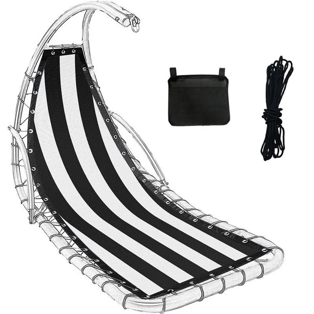 64x197x23CM Stripe Pattern Seat Cloth Replacement for Textilene Hanging Swing Chair Indoor Outdoor Multi Scene Application