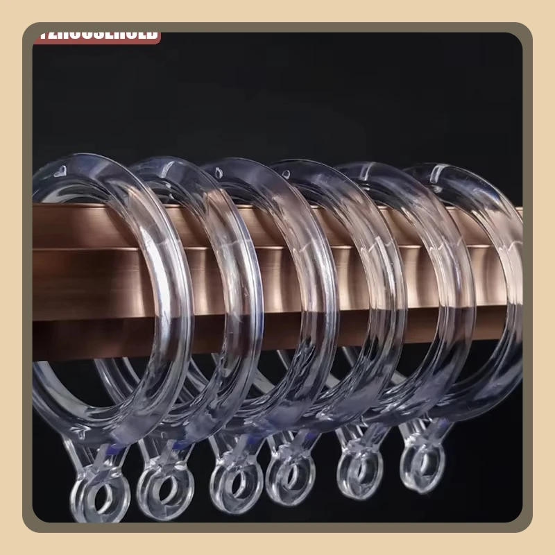 Transparent Crystal Roman Ring Hanging Curtain Hook Plastic Curtain Accessories for Hook Tape 10/30/50/100 Pieces