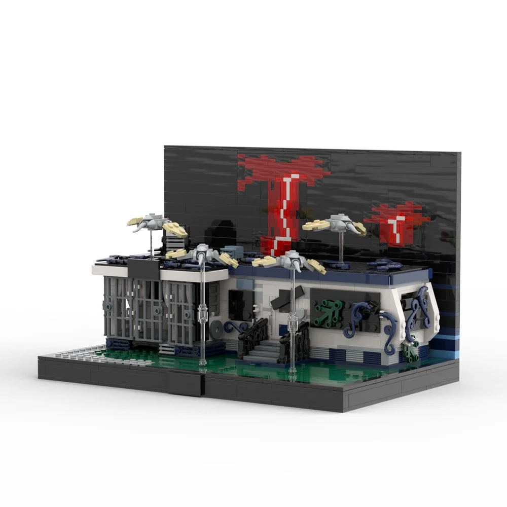 

MOC Eddiely Munson's Campervan, набор строительных блоков, незнакомый фильм, Addyed, рок-гитара, сцена, кирпичи, игрушки-головоломки, подарок для детей