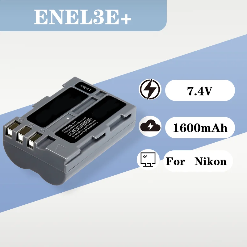 

Аккумуляторная литиевая батарея EN EL3E для Nikon D70 D80 D90 D700 D300S D200 7.4V 1600mAh