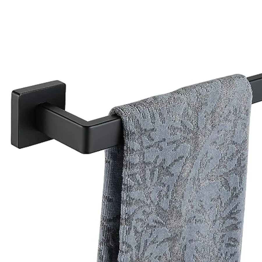 

Black Towel Bar Rounded Edges Towel Rack 304 Staless Steel Bathroom Wall Mount Useable Length 30 ch TB250L30-PB