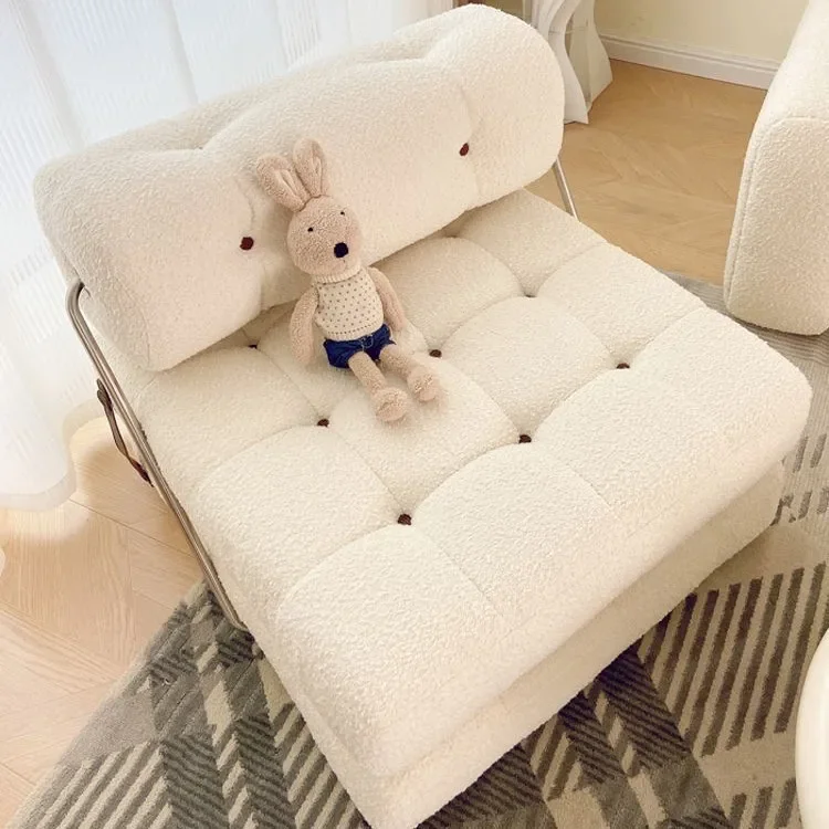Taji sofa bed living room leisure chair medieval combed lazy sofa single Bauhaus buckle dual-purpose folding bed