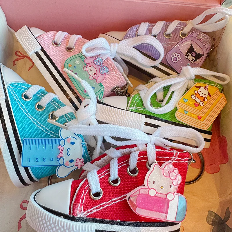 

Hello kitty color sports shoes canvas shoes key ring key chain pendant shoe pendant bag pendant