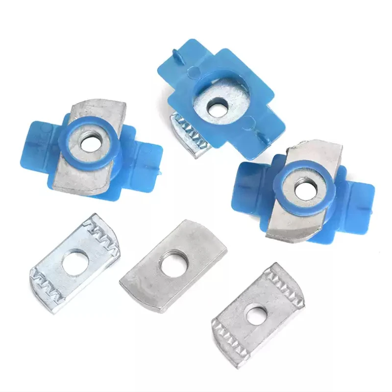 10-50pcs M6 M8 M10 M12 Carbon Steel Spring Channel/Nut Spring Nut Block/Plastic Wing Nut Pressing Block/Diamond Rectangular