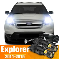 2pcs Dual Mode LED Turn Signal+Daytime Running Light DRL Accessories For Ford Explorer 2011-2015 2012 2013 2014
