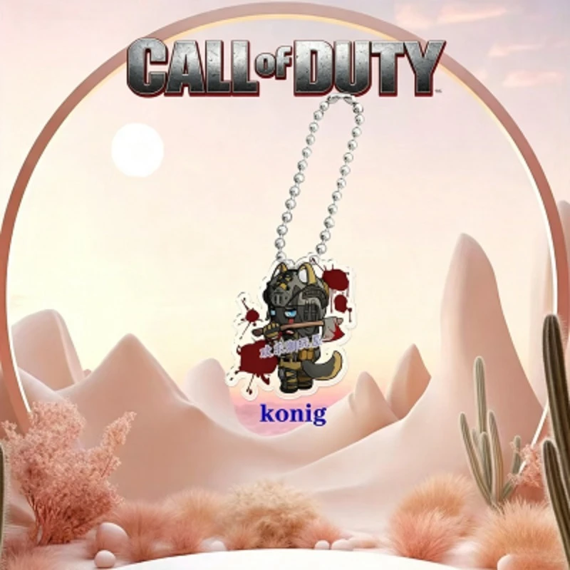 Call of Duty Acrylic Keychain Ghost Keegan Q Version Otome Anime Smooth Polished Edge Ins Keyring Exquisitecharacter Pendant