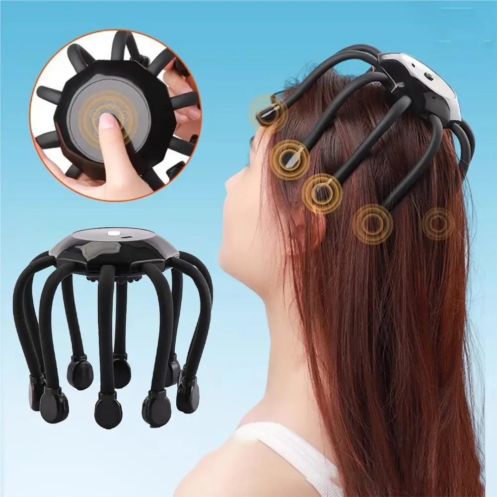 

Octopus Claw Head Massager Electric Red Light Therapy Relief Scalp Massage Stimulators Vibration Electric Hair Head Massager