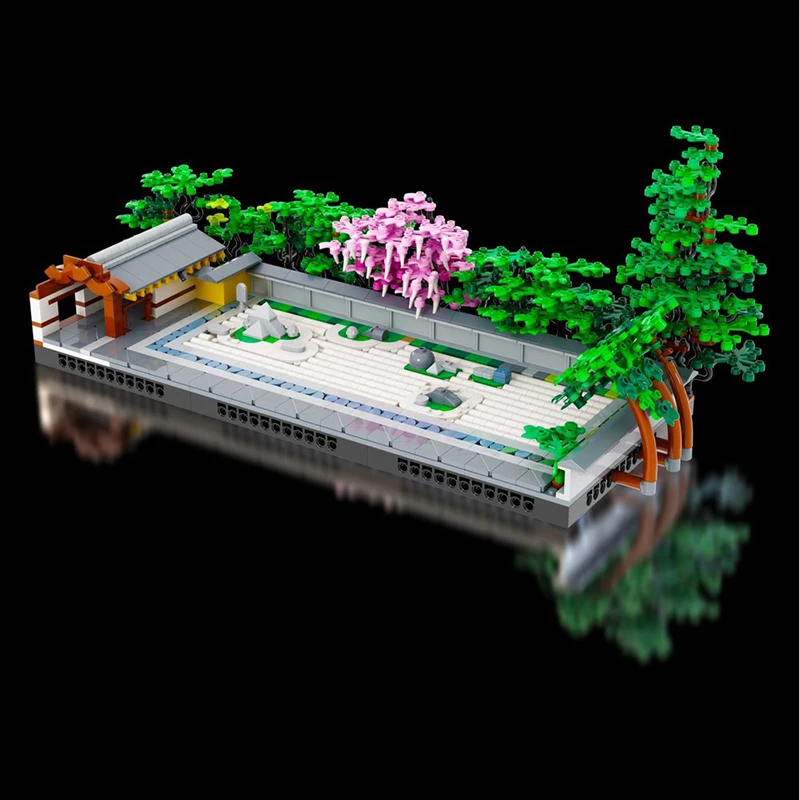 モックビルディングブリック モジュール式禅寺モデル テクノロジーモジュール式古代建築モデル ブロック玩具 DIY組み立て クリスマス