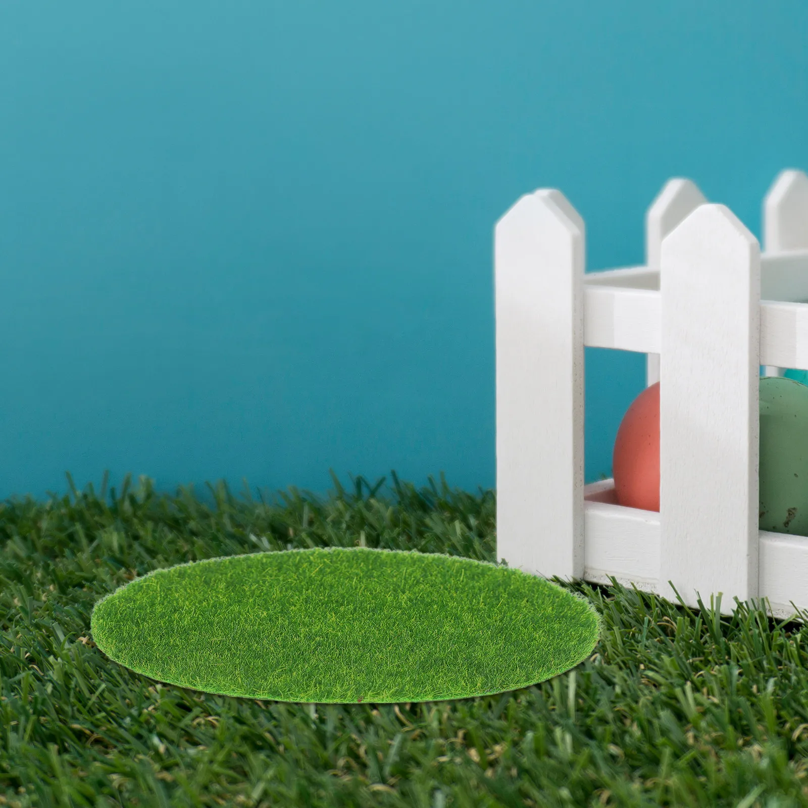 5Pcs Artificial Moss Simulation Green Faux Grass Mat for Miniature Landscape DIY Indoor Plant Garden Decoration - view 2