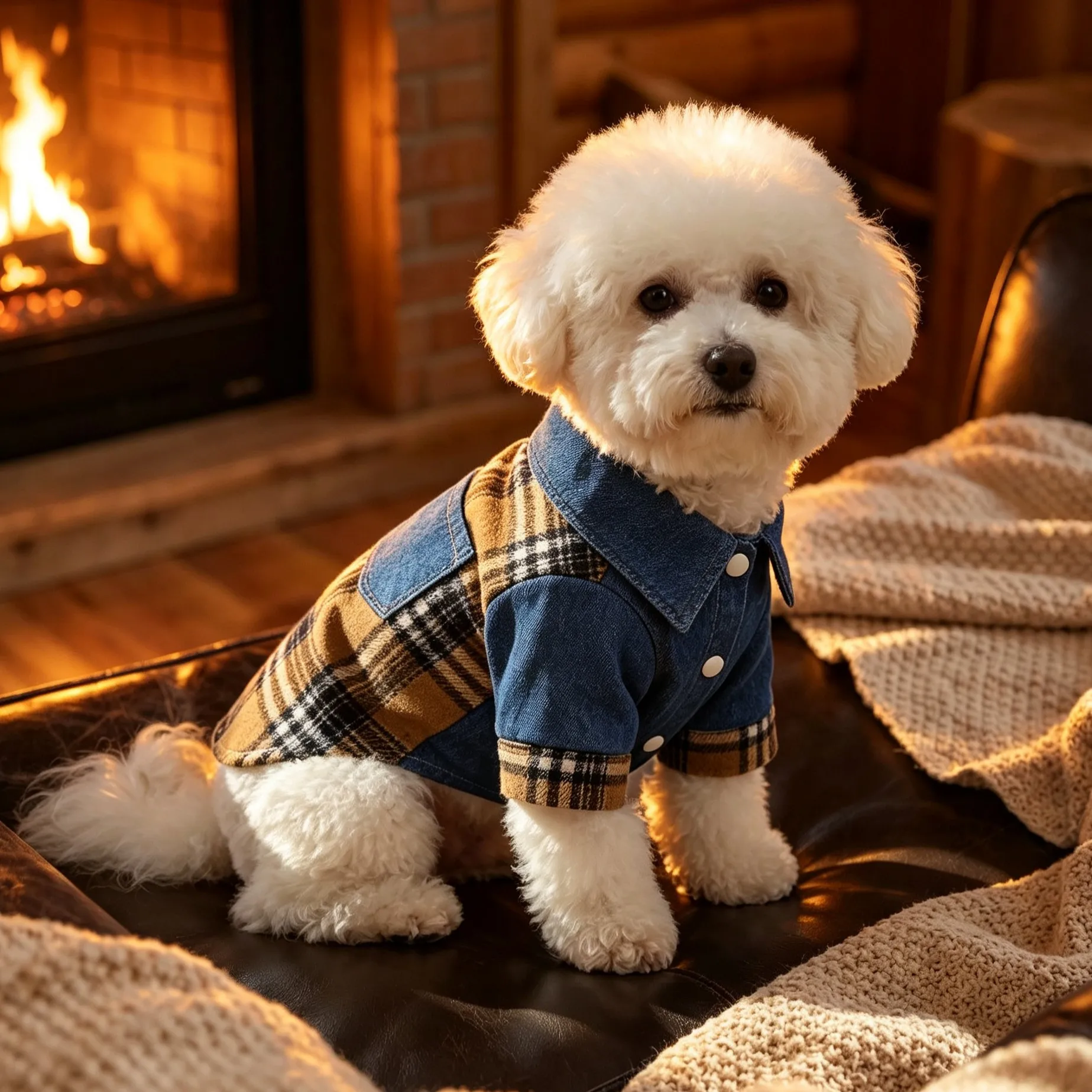1 Haustier-Hundemantel, Herbst- und Winter-Plüsch-Weste für Haustiere, Geeignet für Kleine/Mittlere Hunde, Katzenkleidung – Detail 6