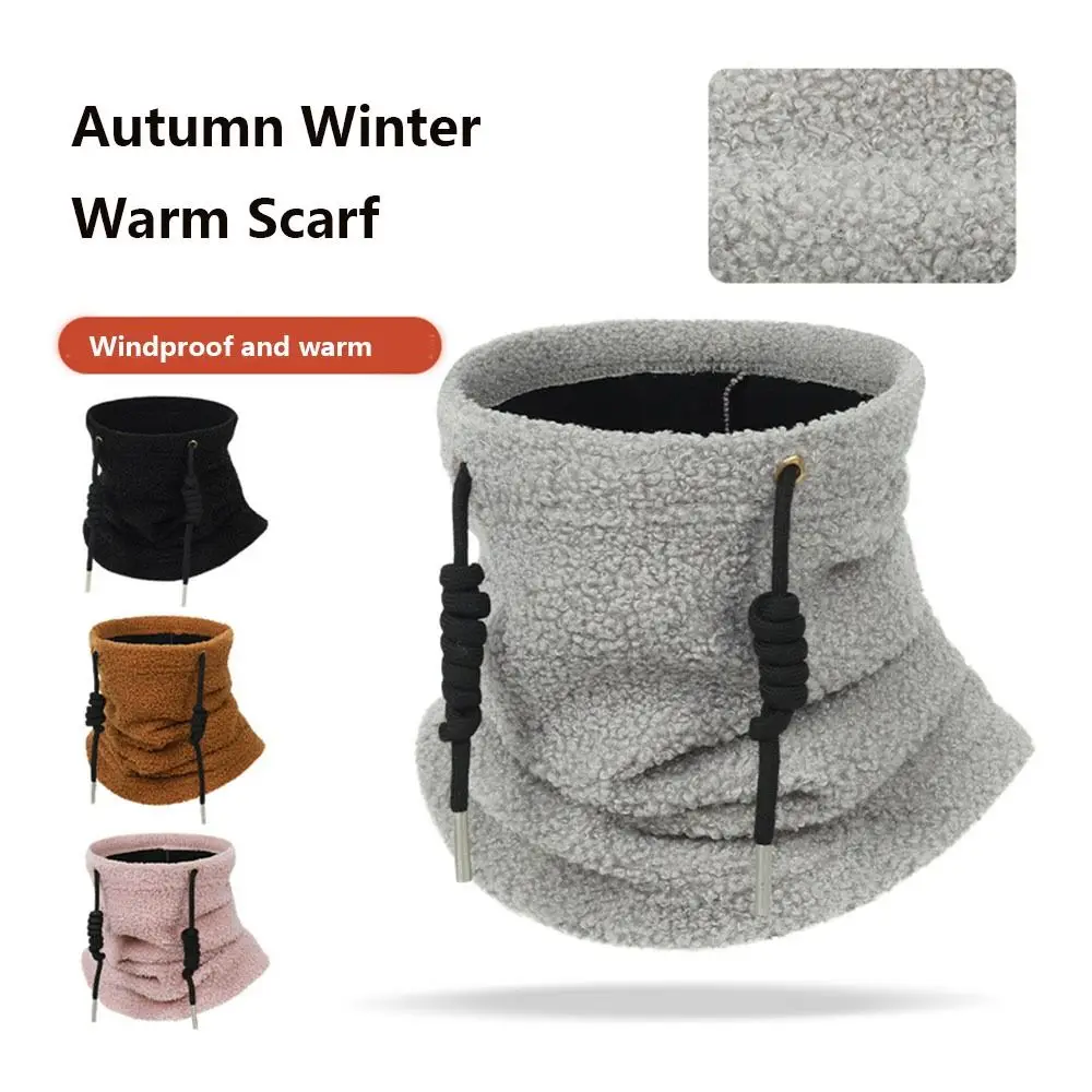 Neck Protector Winter Camping Warm Neck Face Mask Cold-proof Motorcycle Cycling Neck Scarf Solid color Windproof Ski Scarf