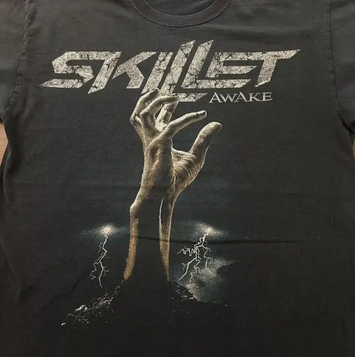 Skillet Band New Awake Hand T-Shirt Short Sleeve Black Unisex