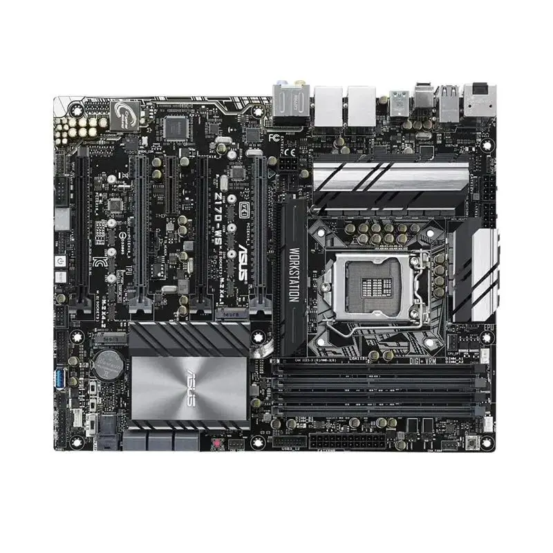 Used Motherboard, ASUS Workingstation Motherboard, Z170-WS, ATX Form Factor, LGA 1151 Socket for 6th Gen Core CPUs, Z170 Chipset