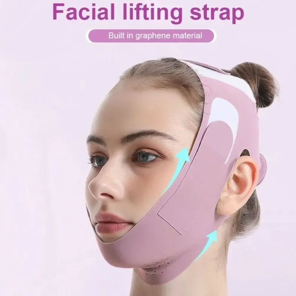 Anti Wrinkle Face Slimming Bandage Facial Massage Breathable Face Lift Up Strap Elastic Graphene V Line Face Shaper