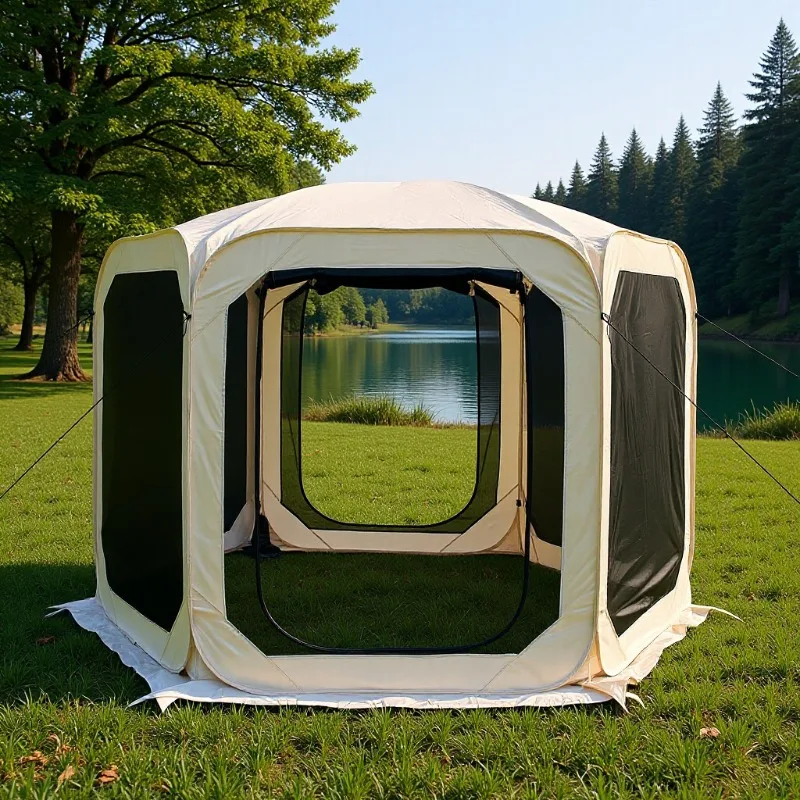 Outdoor free-setting quick-opening tent large space anti-mosquito breathable camping cool canopy park picnic mesh net