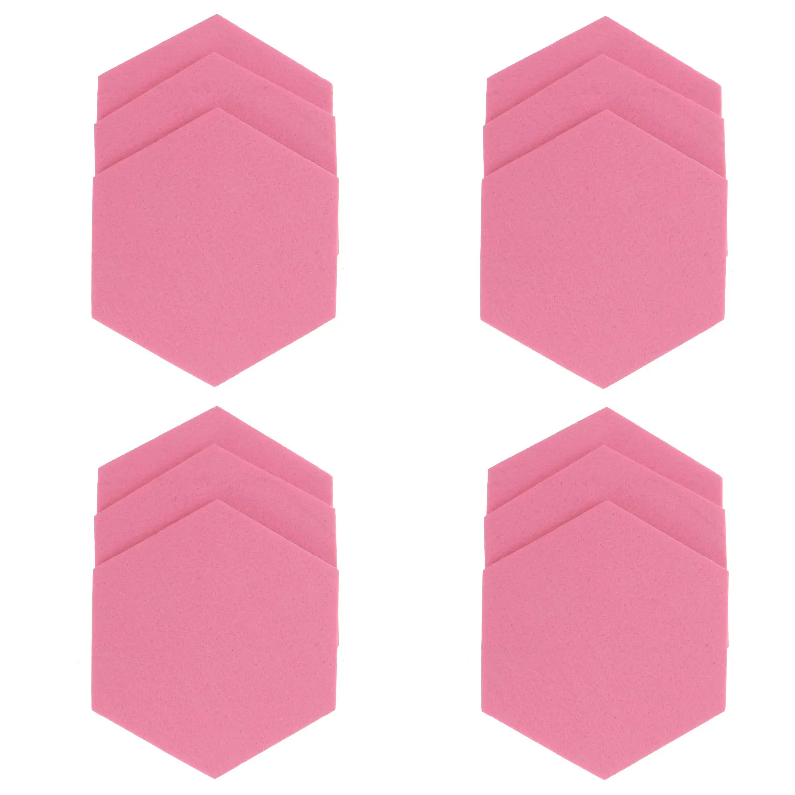 

12 Pcs Felt Hexagon Wall Board Yellow Soundproof Decorative Background Stickers Memo Tiles Office Bedroom Living Room Kitchen