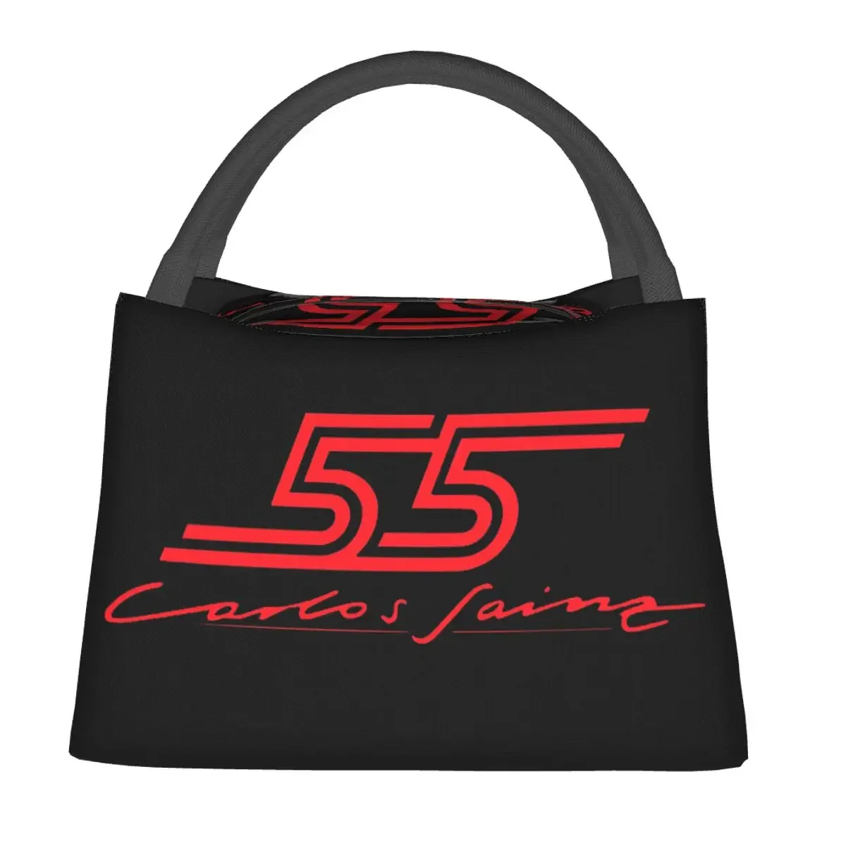 Carlos Sainz Jr F1 Signature Graphic-Sacos Isolados para Almoço Mulheres, Caixa Bento, Sacos de Piquenique, Cooler, Bolsa Térmica para Meninas, Gráfico-like, Dark