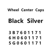 4 Pcs Black Silver 65mm Car Wheel Center Caps Logo Badge Rim Hub Cover Hubcap Emblem Accessories 3B7601171 6H0601171 5G0601171