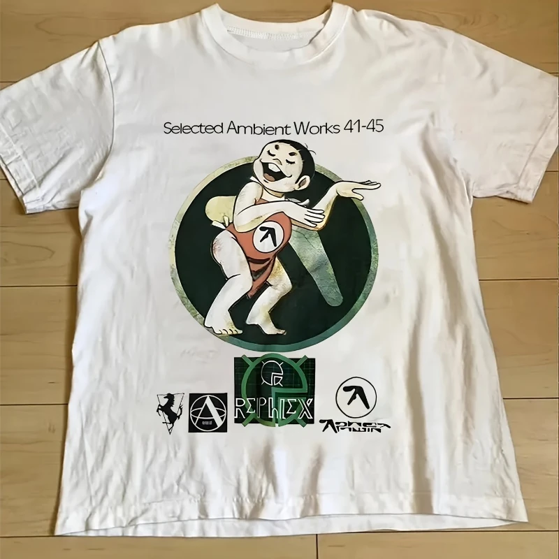 Aphex Twin Selected Ambient Works Album Cover T-Shirt Official Licensed Merchandise An Edm-Themed Tee