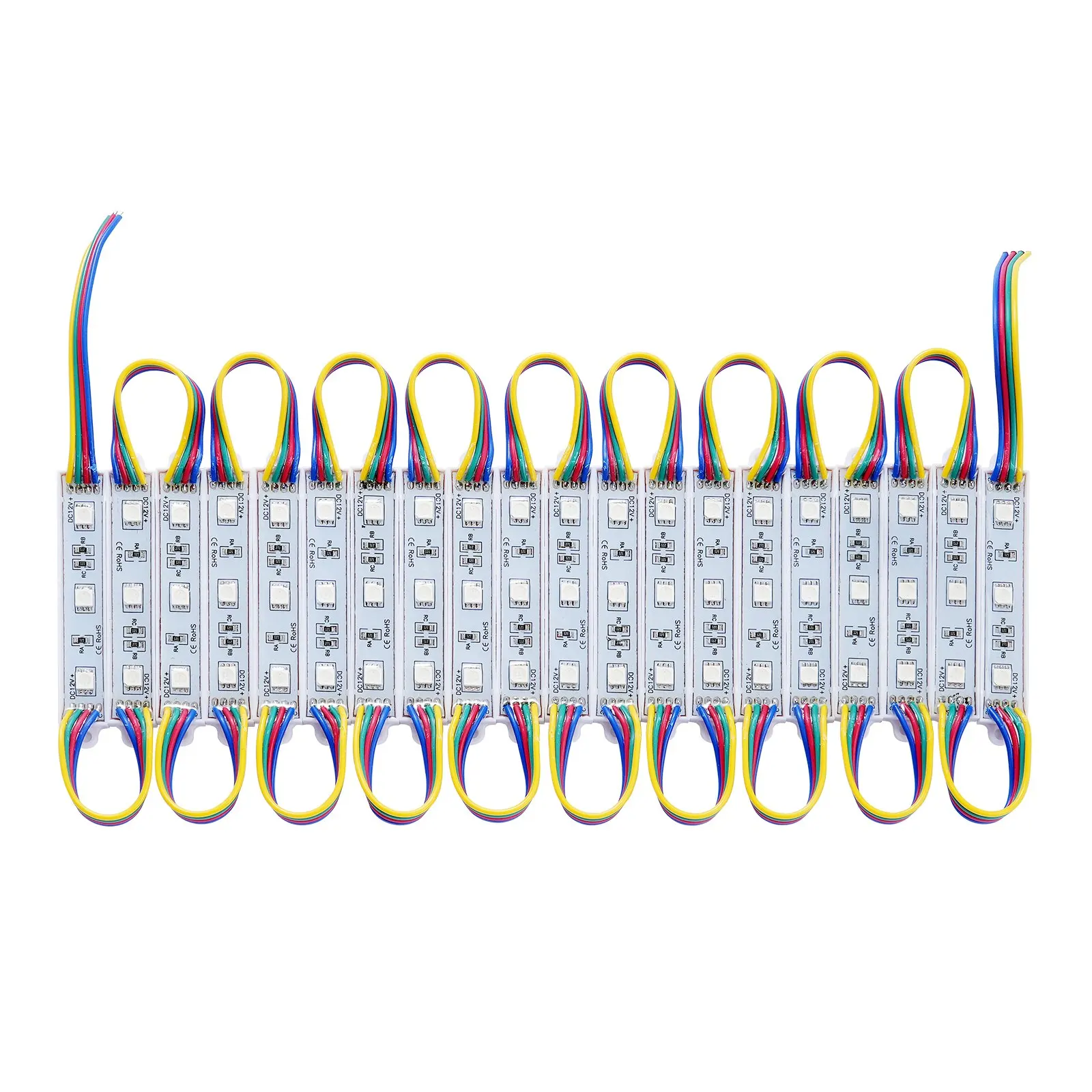 Lumières LED pour vitrine, 200 pièces, 103 pieds, modules lumineux LED, 5050 SMD, 3 LED RGB, lumières de fenêtre à couleur changeante avec télécommande