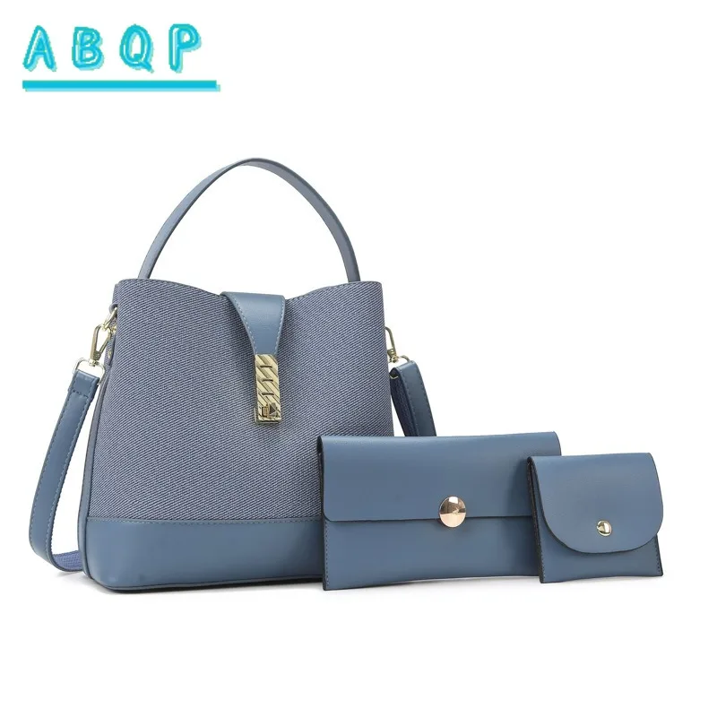 

Сумка через плечо, новинка 2025, модные текстурные женские сумки, портативная сумка-ведро, большая вместительная сумка-мессенджер из трех частей