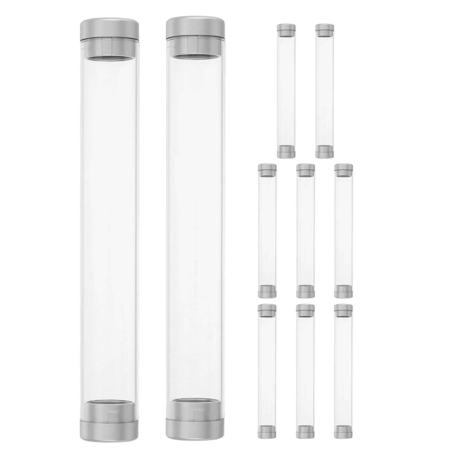 10Pcs Tweezers Storage Tube Transparent Plastic Eyelash Tool Case Portable Manicure Organizer Eyelash Extension Holder Box