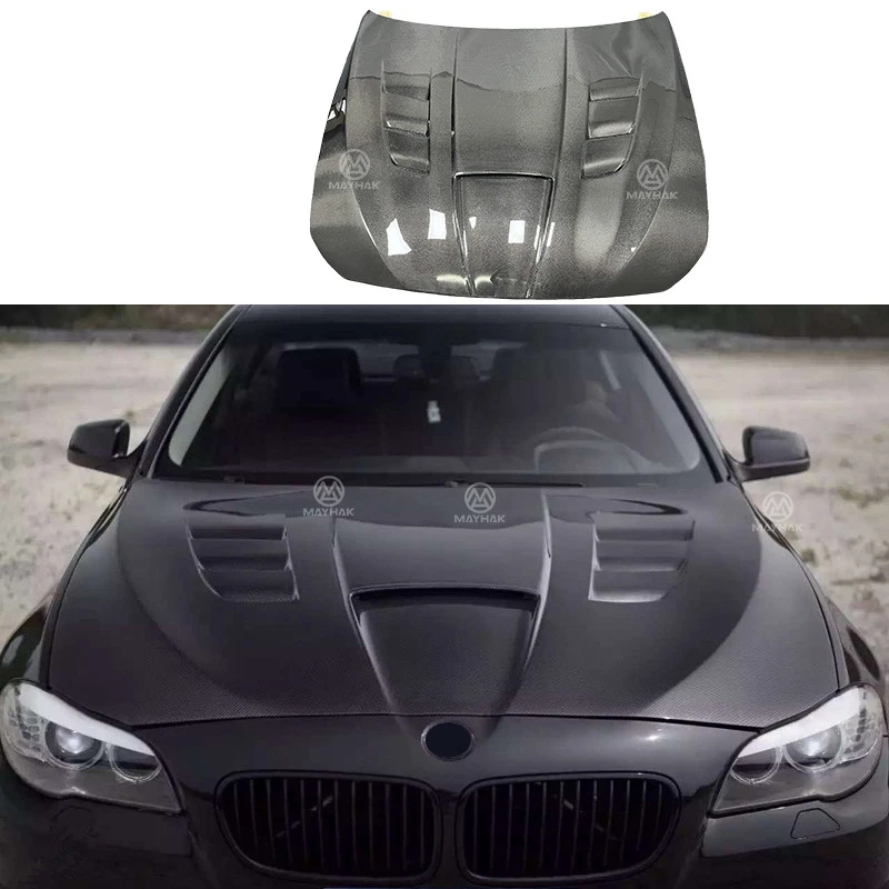 

Factory Direct JSK Style Carbon Fiber Engine Hood Bonnet for 5 Series F10 F11 M5 Conversion Car Engine Cover Body Kit
