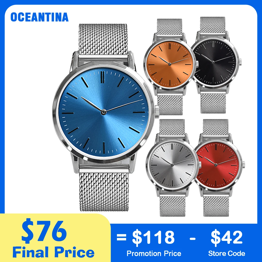 Oceantina Fashion Lady Woman Watch Quartz Water Resistant Mesh Band OT98M