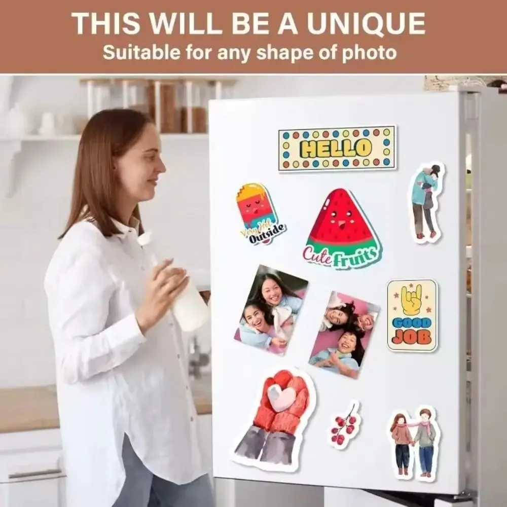 New A4 Magnetic Mat Sheets Flexible Self-Adhesive Magnet Sheet Easy Peel Rubber Magnet Fridge Crafts Photo Picture Decor