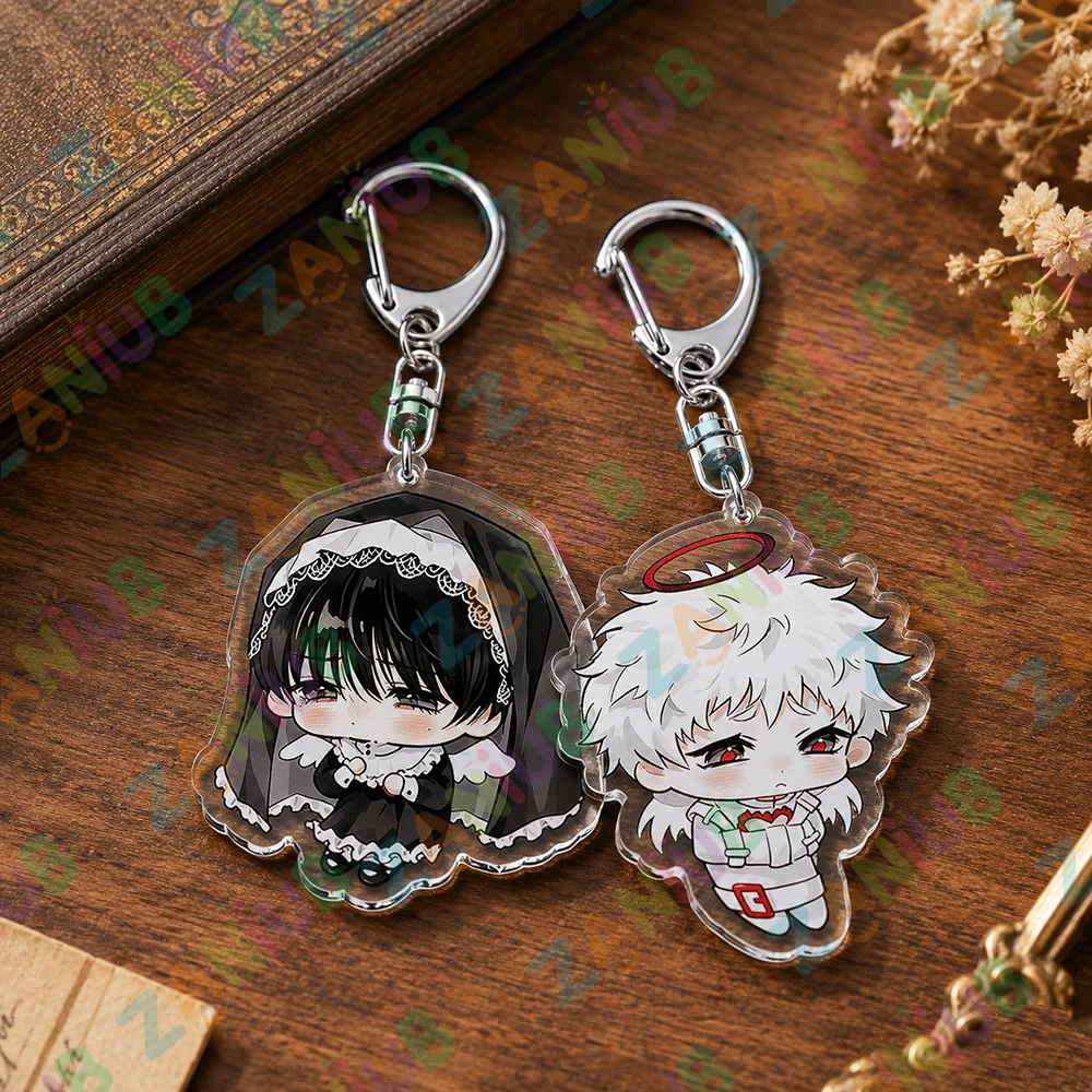 Anime Tshd Chibi Keychain Hikaru Yoshiki Hikaru Ga Shinda Natsu Acrylic Keyring Bag Charm Backpack Pendant Fans Art Gift